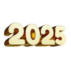 3d rendered text happy new year 2025