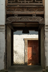 Empty Chinese arches and streets.