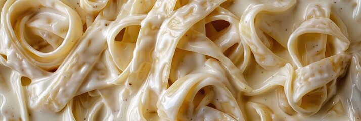 Creamy Alfredo Fettuccine featuring tender pasta ribbons enveloped in a rich sauce, embodying classic Italian comfort in every mouthful.