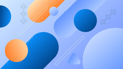 ABSTRACT BACKGROUND ELEGANT GRADIENT SOFT BLUE SMOOTH LIQUID COLORFUL DESIGN WITH GEOMETRIC SHAPES VECTOR TEMPLATE GOOD FOR MODERN WEBSITE, WALLPAPER, COVER DESIGN 
