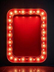  Retro Red Marquee Sign with Illuminated Bulbs