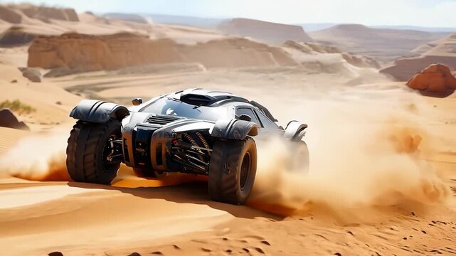 offroad on the track Sand Dune Footage 4K