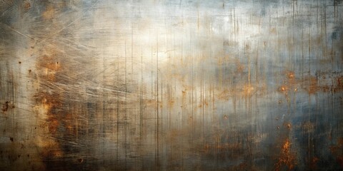 Obraz premium Old scratched metal texture background, rusty, aged, weathered, distressed, vintage, worn, grungy, industrial, tarnished