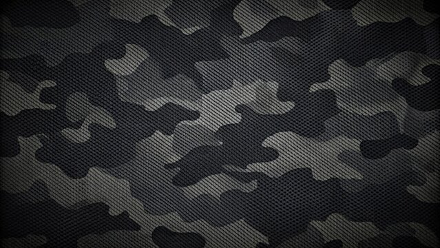 Black camouflage military background with dark tones and textured patterns, camouflage, military, background, dark, tones