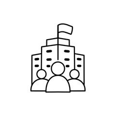 company work team icon, vector illustration icon