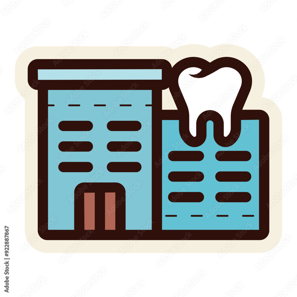 Sticker dental clinic icon sticker