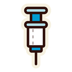 syringe injection icon sticker