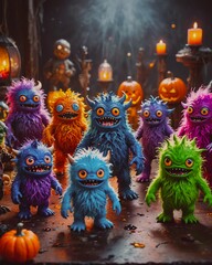 A lot of little monsters in Halloween.
