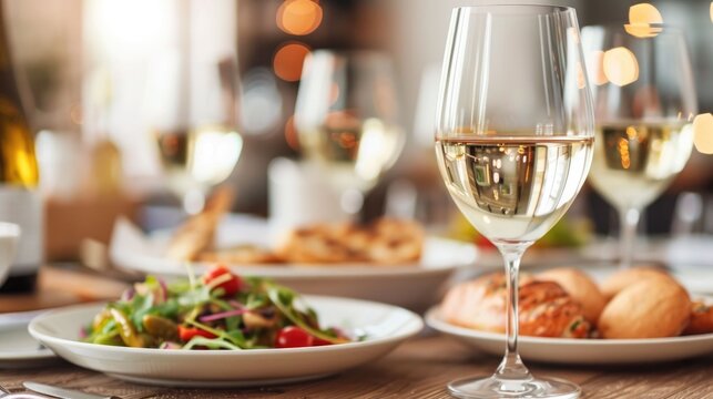 A group of friends sharing a celebratory and delightful dining experience at a cozy and upscale restaurant