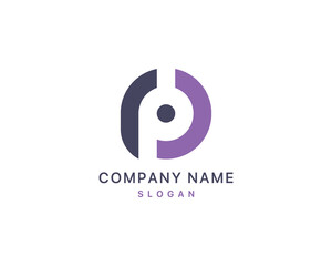 Letter p design illustration company logo idea