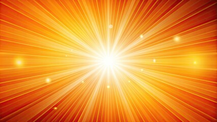 Obraz premium Abstract orange background with sun rays , vibrant, radiating, beam, sunny, modern, abstract, design, summer, glowing