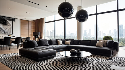 modern office interior with sofa