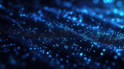 Digital Wave: Abstract Blue Data Stream 