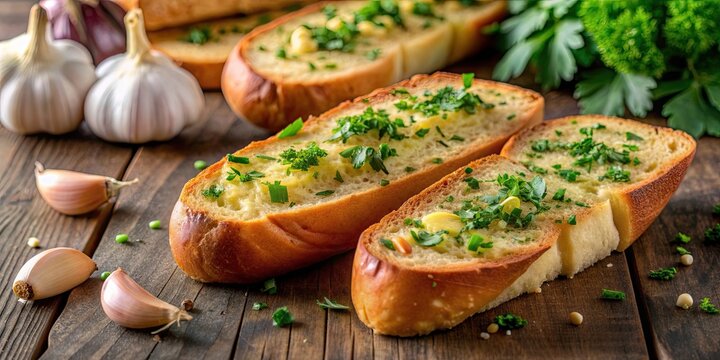 Delicious garlic bread on background, garlic, bread, appetizer, tasty, food, snack, culinary, cooking, delicious