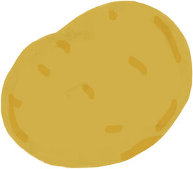 Hand-Drawn Fresh Potato