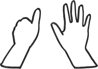 손가락으로 표현한 숫자 6