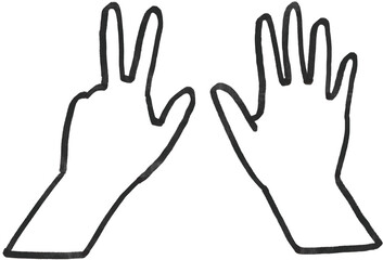 손가락으로 표현한 숫자 8