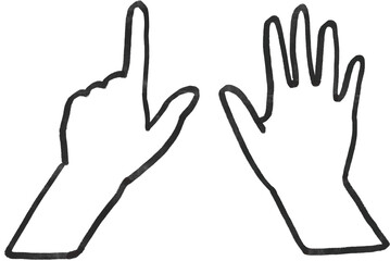 손가락으로 표현한 숫자 7