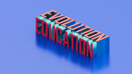 3d representation names education and evolution different angles