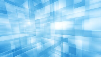 Obraz premium abstract blue background with cubes, cross, square, line