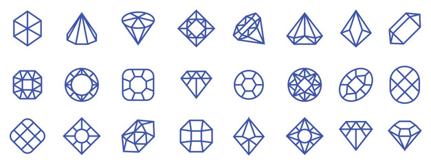 diamond vector line icons woman brilliant jewelry pictograms wealth vector symbols.