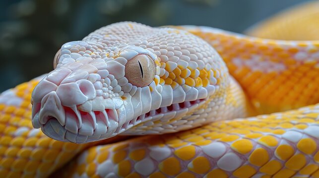 Python molurus bivittatus albino