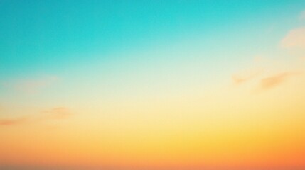 Golden Hour Serenity: A captivating sky canvas painted with hues of turquoise, amber, and orange, evoking a sense of tranquility and wonder. 