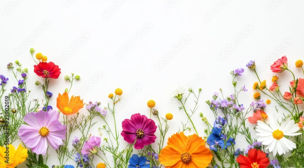 Poster a stunning and beautiful array filled with colorful wildflowers elegantly creates a charming and enc