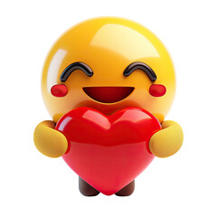 Fototapeta premium Smile Emoji illustration isolated No Background, Generative AI