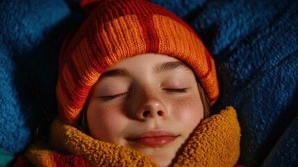 Beautiful Woman Sleeping Peacefully At Night, A Serene Scene Of Rest