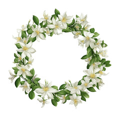 Naklejka premium Isolated Clean Floral Wreath Transparent PNG Files Beautiful Flower Graphic Resource