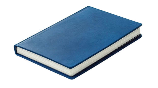 Blue notebook transparent background