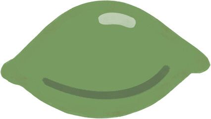 쑥으로 만든 추석 송편 일러스트