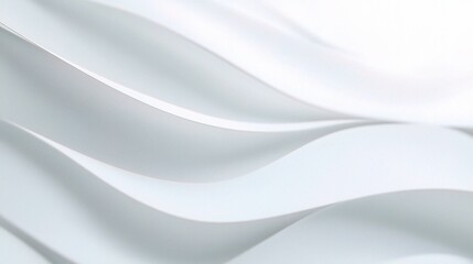 Fototapeta premium Abstract White Drape: A minimalist design element featuring a soft, flowing white fabric, captured in a high-resolution close-up. 