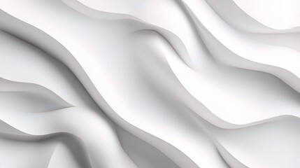 Obraz premium White Abstract Waves: A minimalist and modern design featuring flowing white waves, perfect for backgrounds, textures, and artistic compositions. 