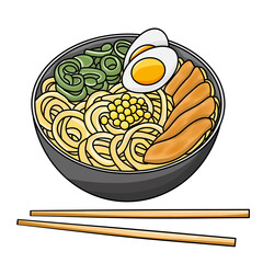 Mie Ramen Illustration