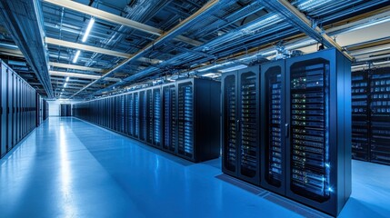 A data center with predictive maintenance algorithms