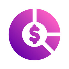 Fototapeta premium budget gradient icon