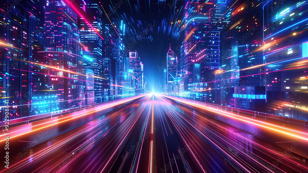 Aufkleber amazing global business internet network connection iot internet of things business