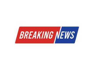 breaking news headline icon vector isolated on transparent background 