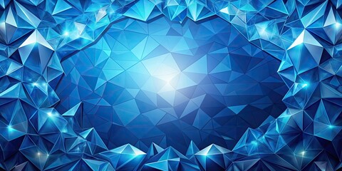 Abstract geometric blue crystal pattern , abstract, geometric, blue, crystal, pattern, design, background, texture, intricate
