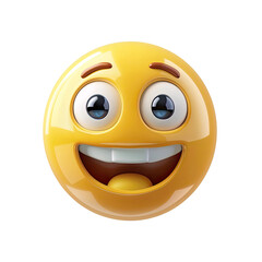 Smile Emoji  illustration isolated No Background, Generative AI