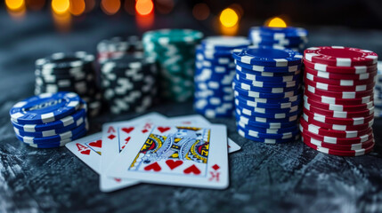 High stakes Poker game at the casino