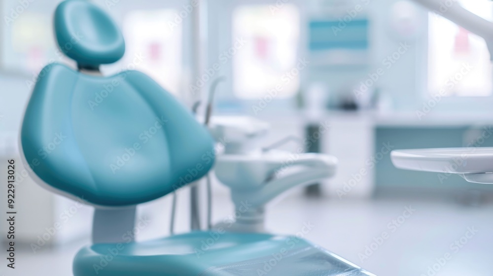 Poster modern emergency dental care clinic with specialized equipment tools and instruments for urgent trea