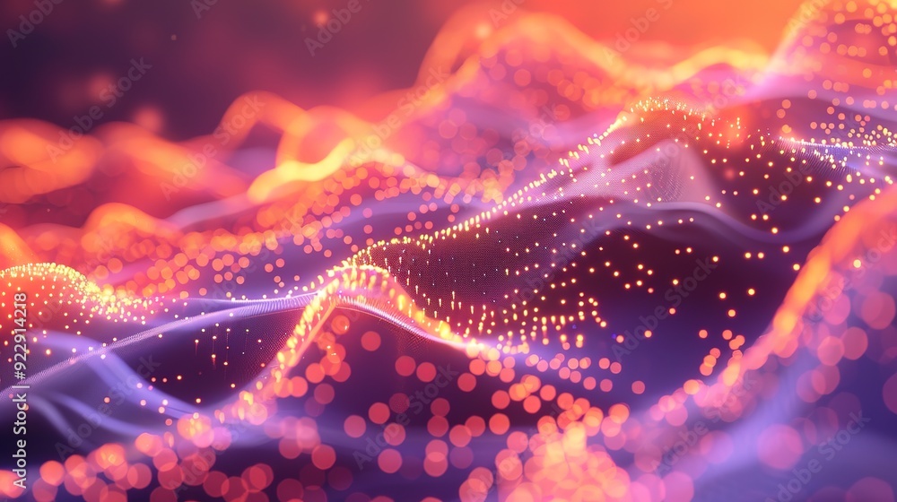 Poster glorious abstract visualisation of data and technology in graph form