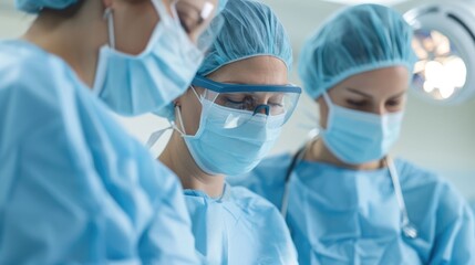 Diverse team of dental specialists and professionals collaborating and communicating closely on providing patient care and treatment in a hospital or clinic setting