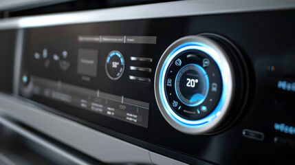 Modern Smart Technology Interface of Cassette Air Conditioner Close-up