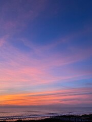 sunset over the river