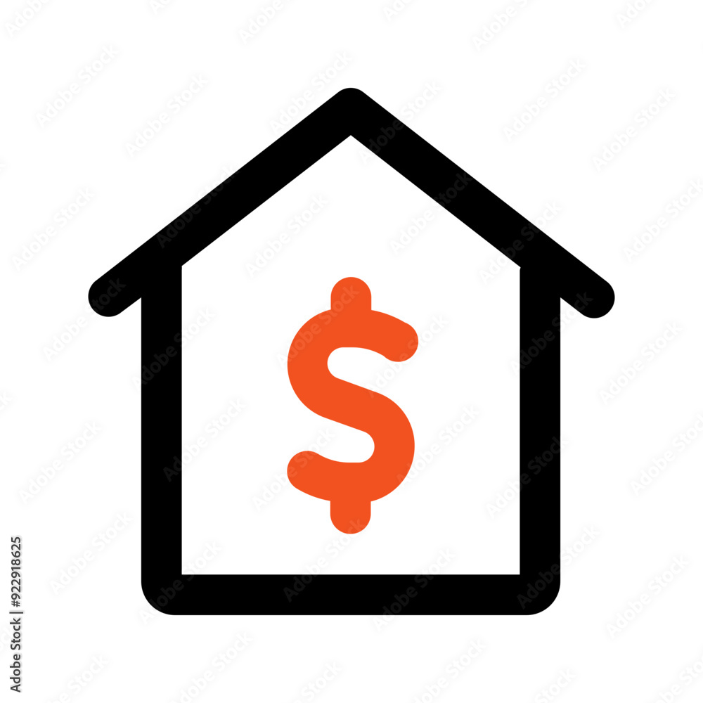 Sticker mortgage line color icon