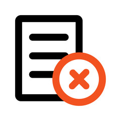 Obraz premium reject line color icon